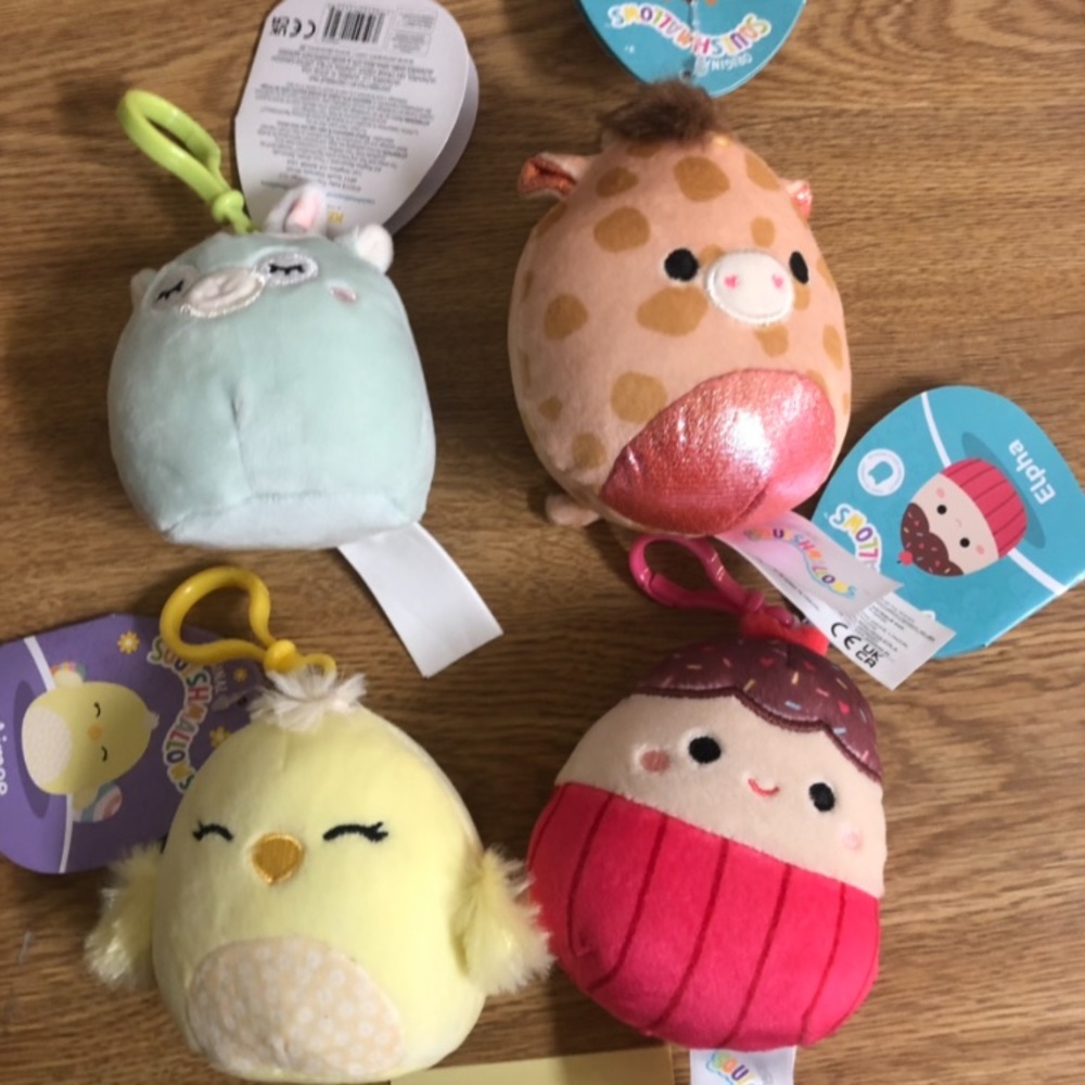 Squishmallow Clips Lot Of 4